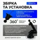 Автомобільний тримач із бездротовою зарядкою Q11 з присоскою. 2 кріплення в комплекті. Зарядний пристрій RADIANCE SKY.