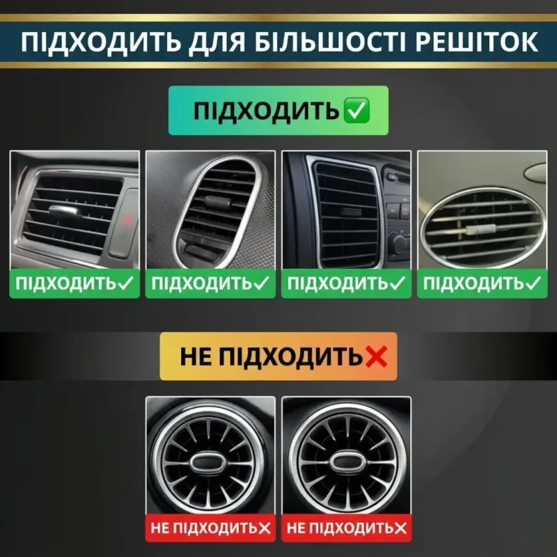 Тримач для телефону на дефлектор із бездротовою зарядкою A5 15W
