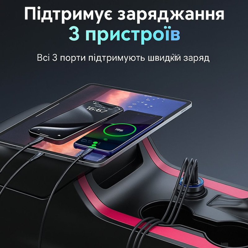 Yesido Y59 автомобільний зарядний пристрій 200W
