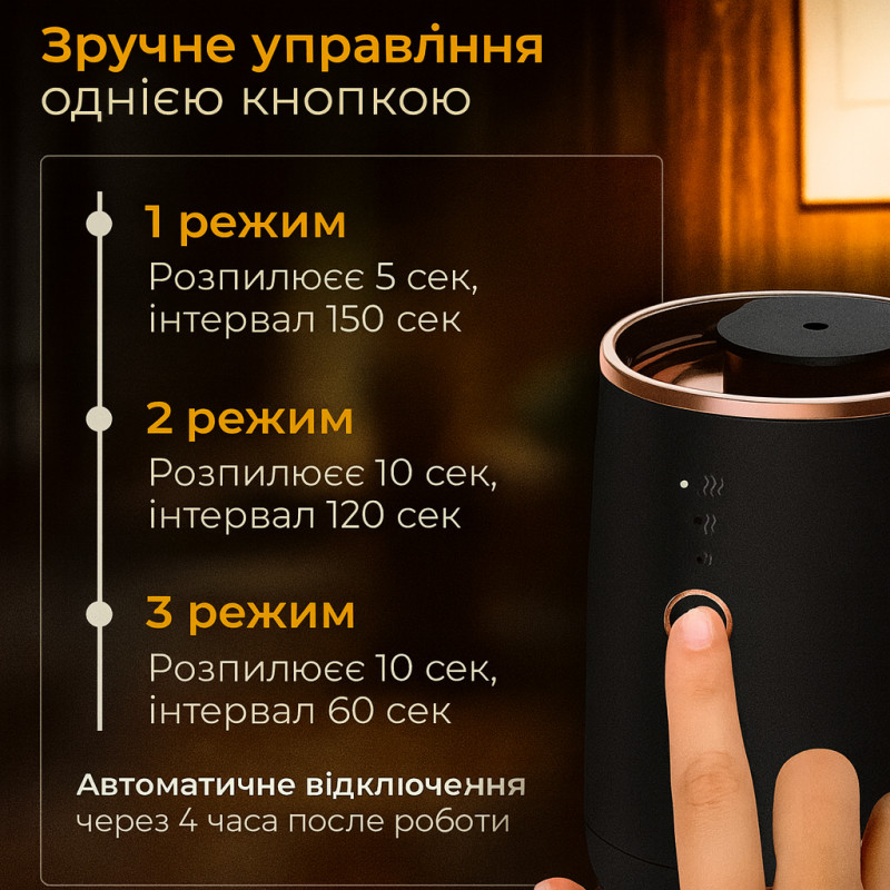 Автомобільний ароматизатор з Bluetooth, бездротовий аромадифузор з LED-підсвіткою для дому та офісу