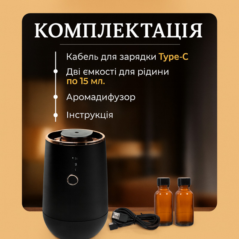 Автомобільний ароматизатор з Bluetooth, бездротовий аромадифузор з LED-підсвіткою для дому та офісу