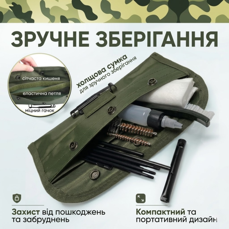 Набір для догляду та чищення зброї 5.45/5.56 мм — шомпол, йоржики, вішер та аксесуари у кейсі