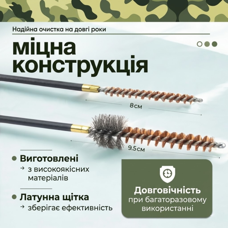 Набір для догляду та чищення зброї 5.45/5.56 мм — шомпол, йоржики, вішер та аксесуари у кейсі