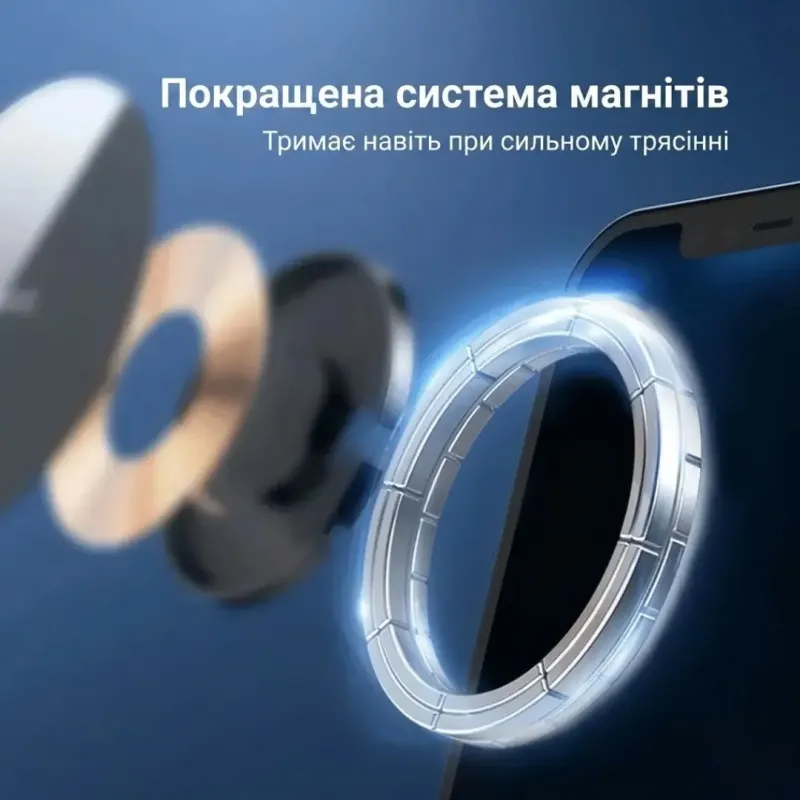 Бездротова зарядка для iPhone з MagSafe, магнітна швидка, для телефонів iPhone 12, 13, 14, 15, 16, 17, автомобільний зарядний пристрій-тримач з MagSafe в авто, зарядка для iPhone, 15 Вт