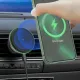 Бездротова зарядка для iPhone з MagSafe, магнітна швидка, для телефонів iPhone 12, 13, 14, 15, 16, 17, автомобільний зарядний пристрій-тримач з MagSafe в авто, зарядка для iPhone, 15 Вт