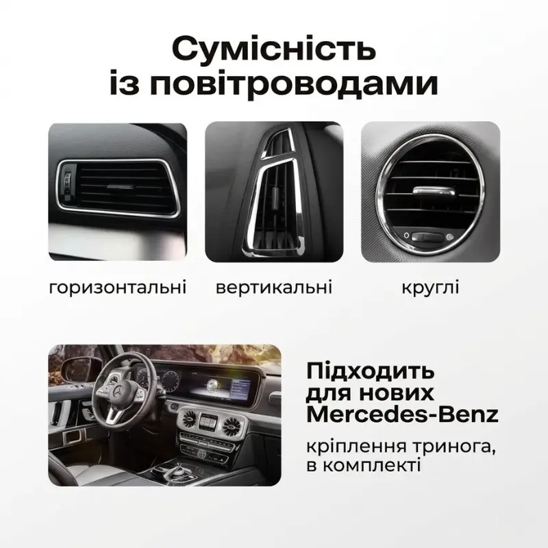Автомобільний тримач для телефону з зарядкою MagSafe Qi2 15W Sancy, магнітний тримач в авто для iPhone