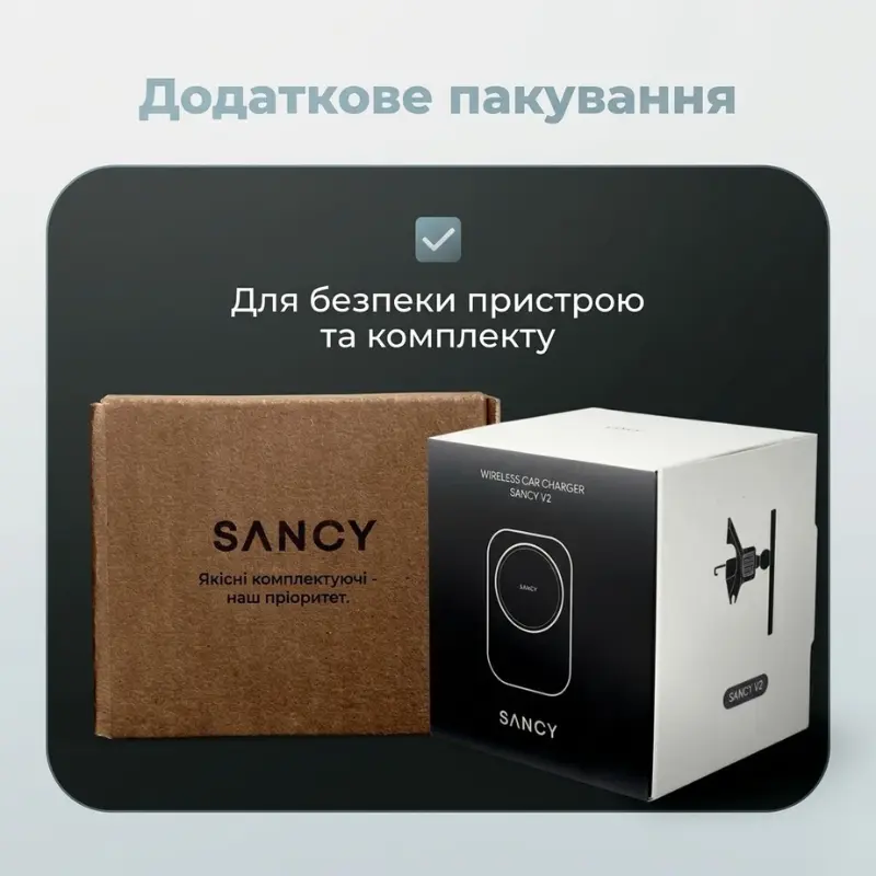 Автомобільний тримач для телефону з зарядкою MagSafe Qi2 15W Sancy, магнітний тримач в авто для iPhone