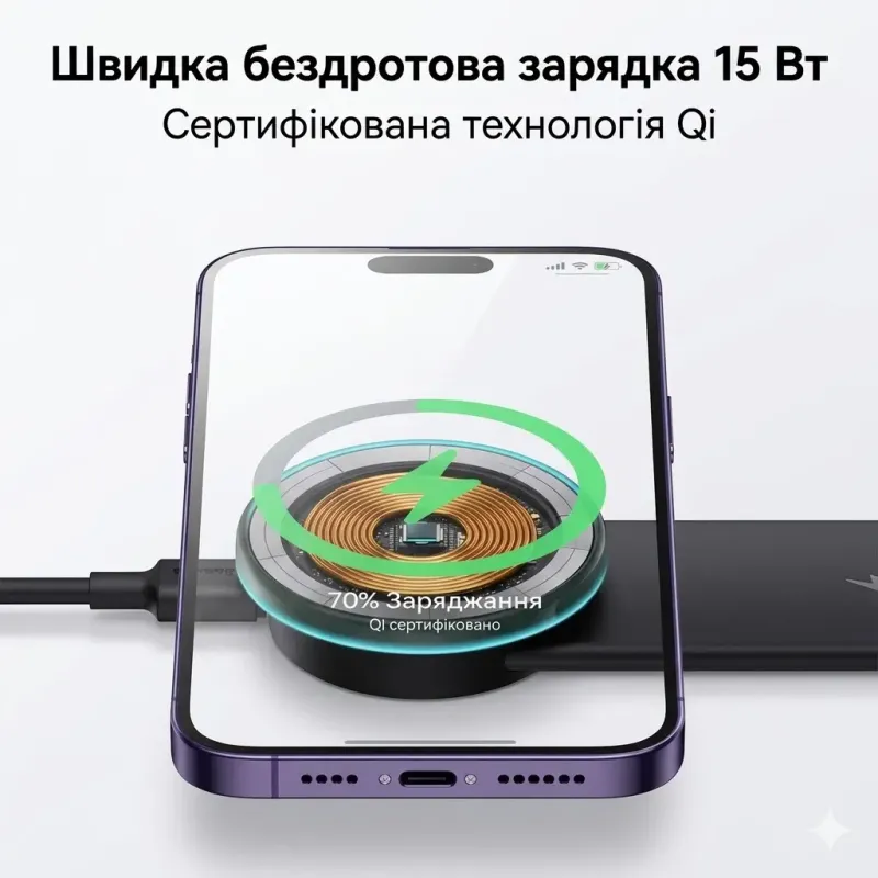 Baseus Автомобільний MagSafe тримач із бездротовою зарядкою 15W